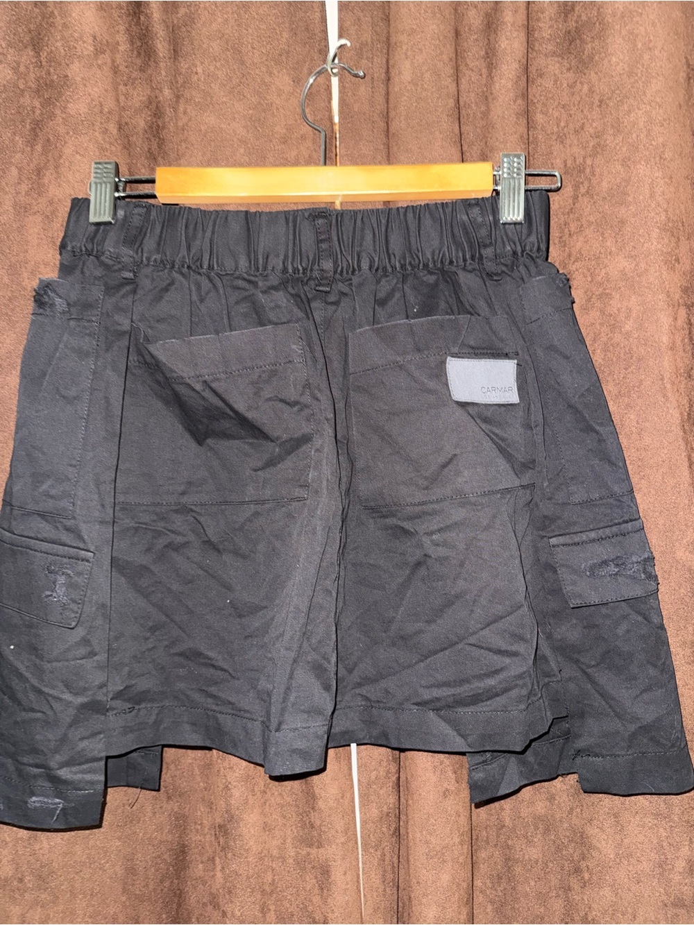 Carmar Black Distressed Cargo Mini Skirt - Picture 7 of 7